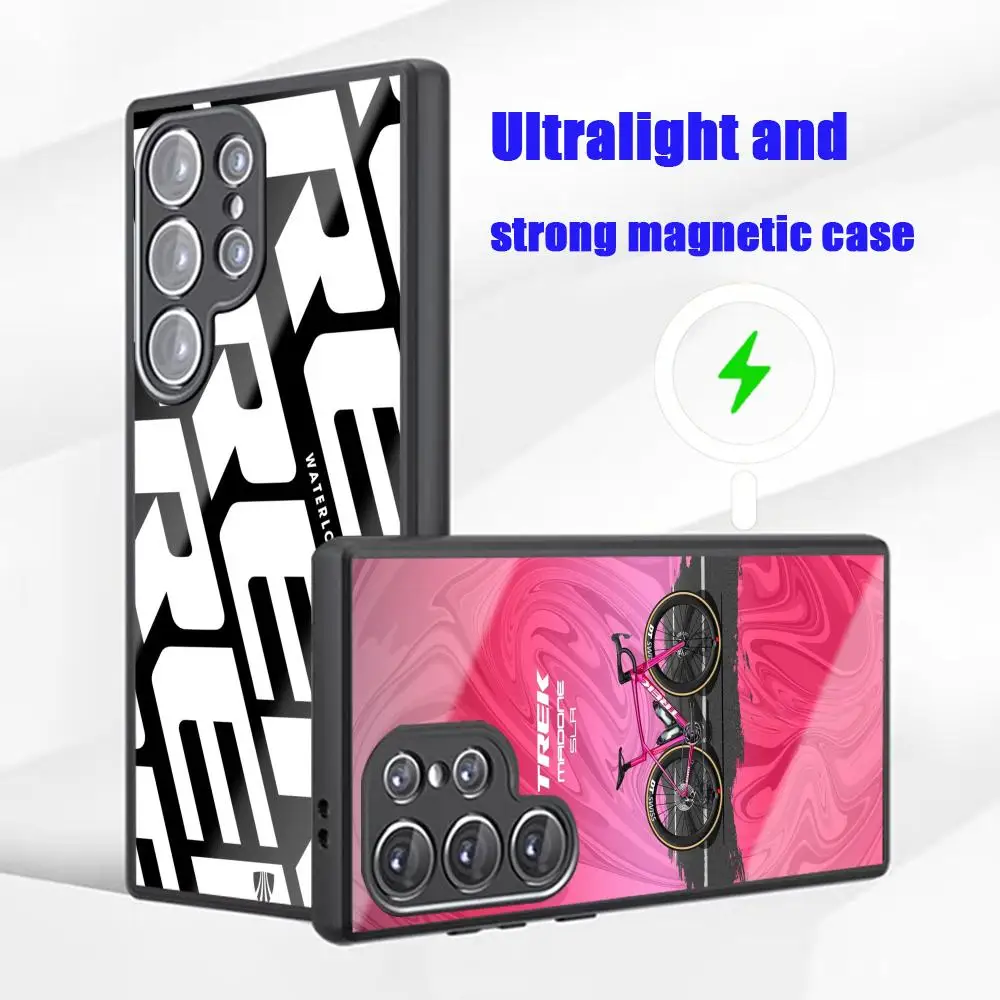 TOP Bike Brand Cool Phone Case For Samsung S26 S25 S24 S23 S22 S21 S20 Plus Ultra Glass Magnetic Case T-TREKES Fashion Logo