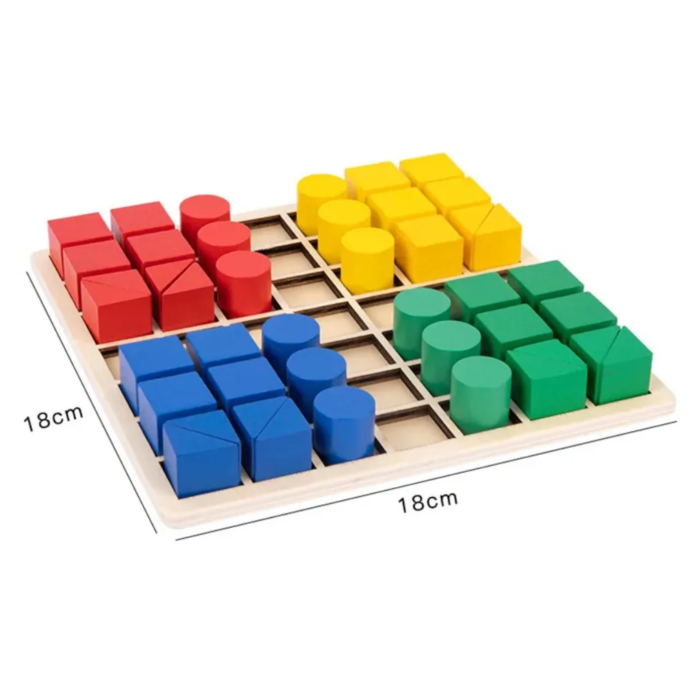 Houten Creatieve Blokken Puzzel Kinderen Montessori Kleur Vorm Matching Vroeg Onderwijs Educatief Speelgoed Kinderen Intelligentie Spel