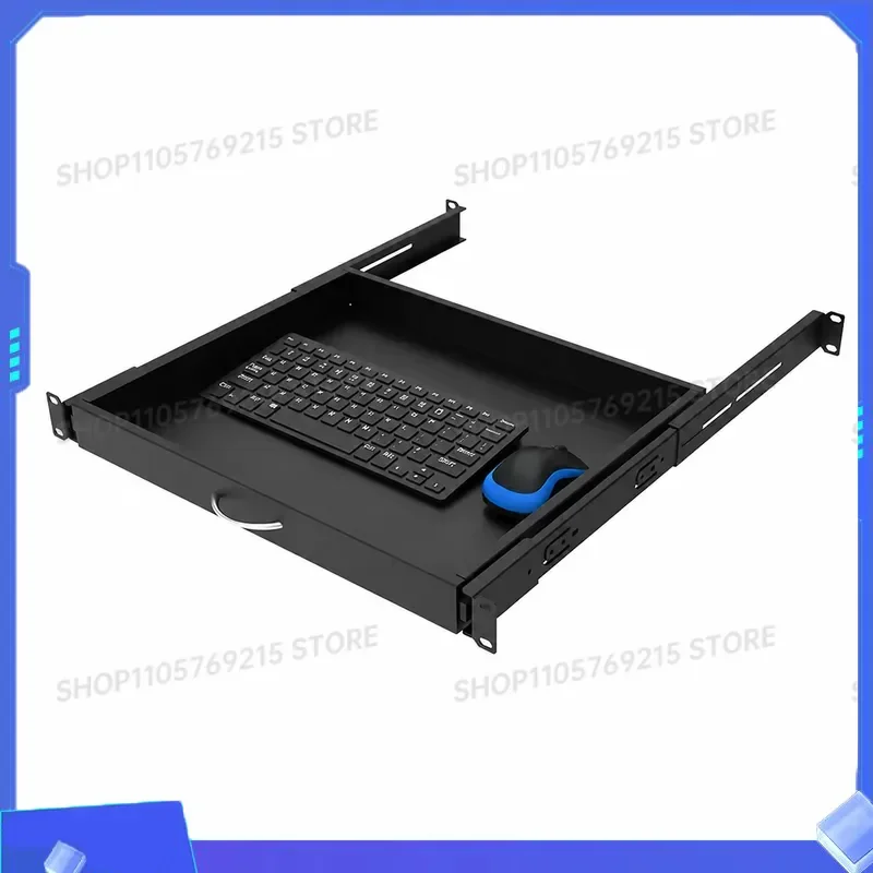 for 19 inch Cabinet Sliding Layer Board Telescopic Tray Computer Room Keyboard Storage Rack 1U Drawer Stretchable Partition