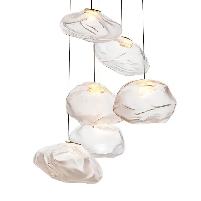 

Nordic design creative glass chandelier modern hotel sales office corridor decoration chandelier
