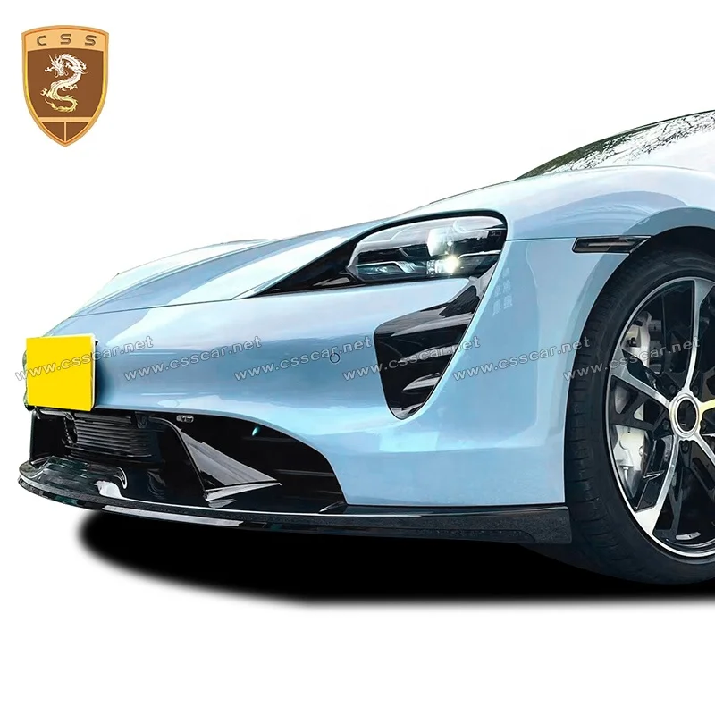 3k Twill Webart Carbon Te-Chart Stil Auto Front lippe Diffusor hinten Enten schwanz Flügel Body Kit für Porsche Taycan