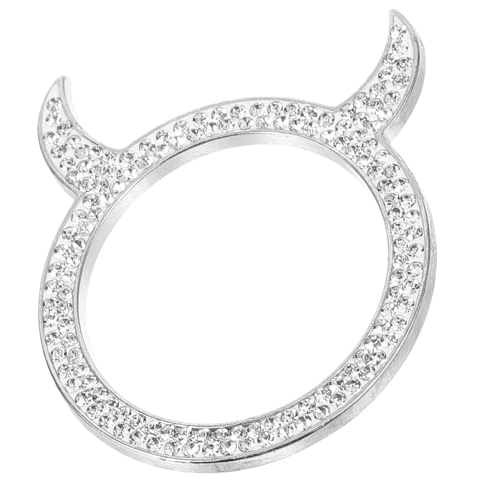 

Diamond Decorative Ring Rhinestone Push Start Button Cover Bling Accessories Durable Zinc Alloy Universal Fit Easy Installation