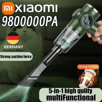 Xiaomi Kablosuz Araba Elektrikli Süpürge 5'i 1 Arada Taşınabilir Islak Kuru Çift Kullanımlı Otomobil Yüksek Güçlü El Elektrikli cihaz Temizleyici