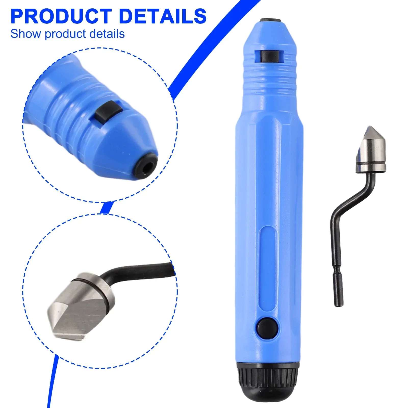 Deburring Tool Handle Trimmer Rough Edge Remover Blue Burr Handle Plastic Hand Burr Trimming Chamfering Cutter