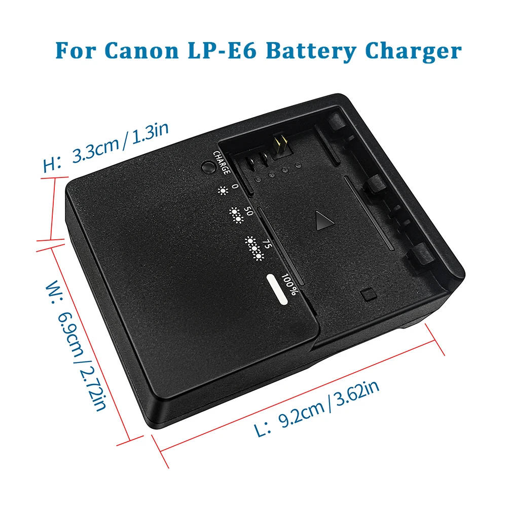 LC-E6E LC-E6 Charger For Canon LP-E6 LP-E6N Battery EOS 70D 60D 5D Mark III 5D Mark 6D 6D MARK II 60D 80D 7D MARK IILC-E6E LC-E6