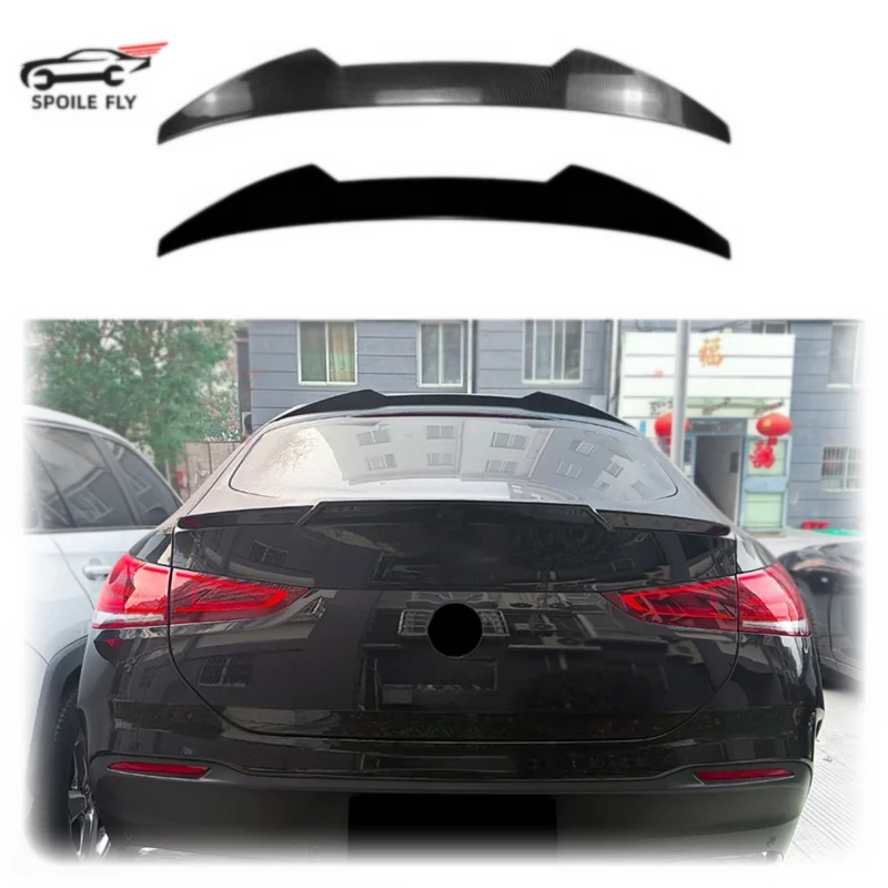 

Для Mercedes-Benz GLE Coupe C167 2020+ Высококачественный спойлер на крышу автомобиля из ABS-пластика, глянцевый черный, под карбон, элемент обвеса