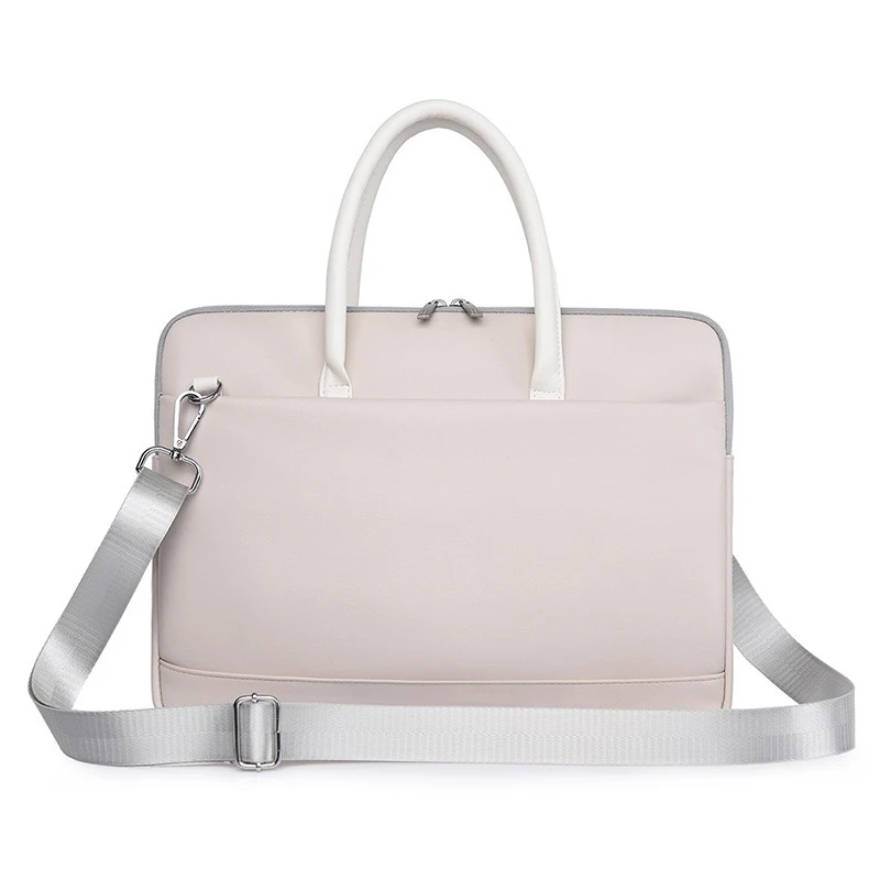 BYMONDY-Sac à main en cuir PU pour femme, étui à bombes d'affaires, rose, violet, beige, gris, mode initiée, étanche, travail fin, sacs à main de bureau