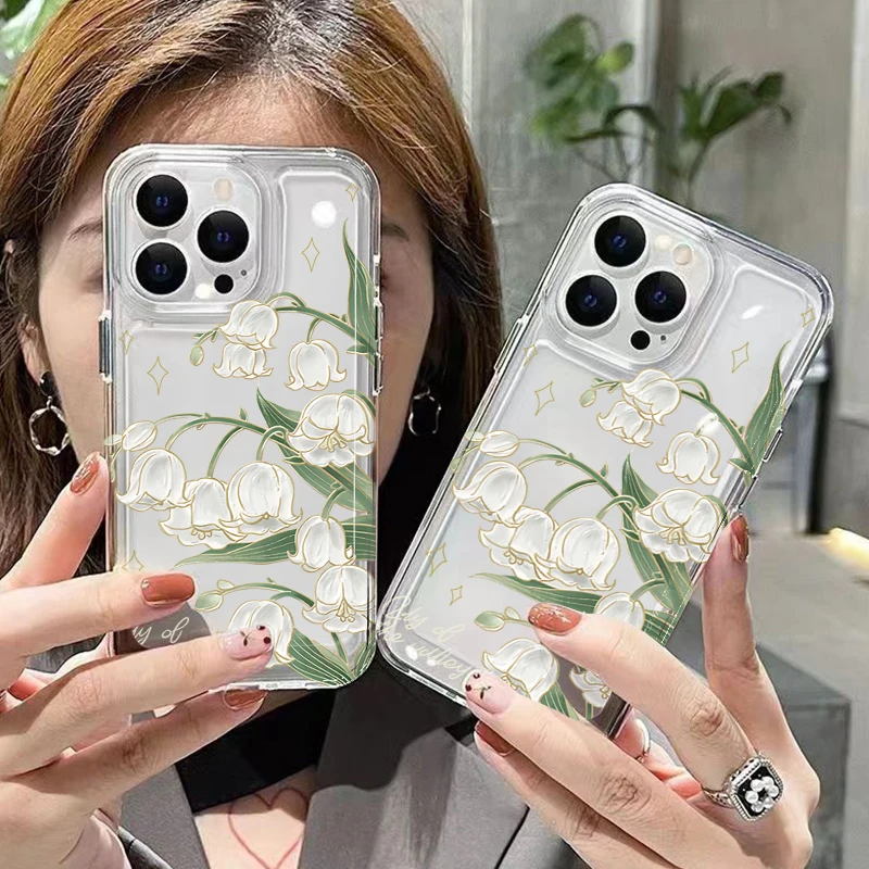 White Tulips Flowers Clear Phone Case For Samsung Galaxy S26 A17 A37 A57 A16 A36 A55 A54 S25 Ultra S24 FE S23 Plus S22 S21 Cover view 2