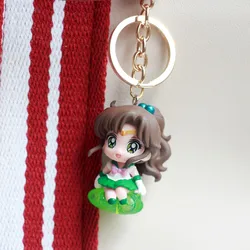 New Hot Anime Sailor Moon Car Keychain Tsukino Usagi Anime Girl Figures Keyring Backpack Pendant Doll Kids Toys Gift Model