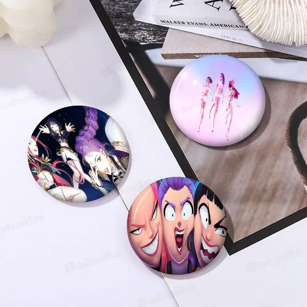 Kpop D-demon Hunters الإبداعية دبابيس مضحك جولة المفاجئة في بروش شارة ظهره قبعة اكسسوارات مجوهرات هدايا لصديق