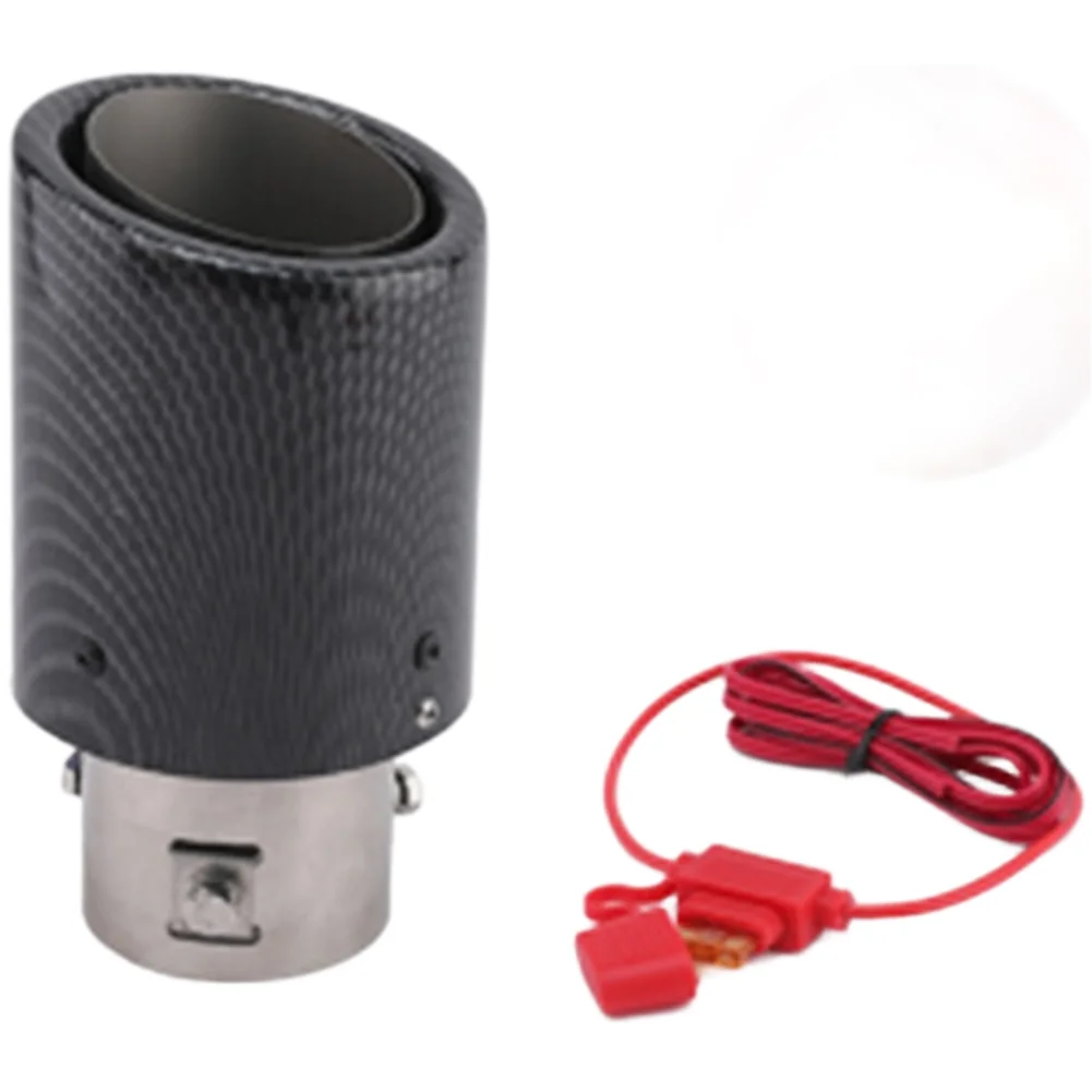 Automotive Lighting Carbon Fiber Tail Pipe 16.4*6.5*9.2cm Easy Attachment Long-lasting Performance Quick Setup