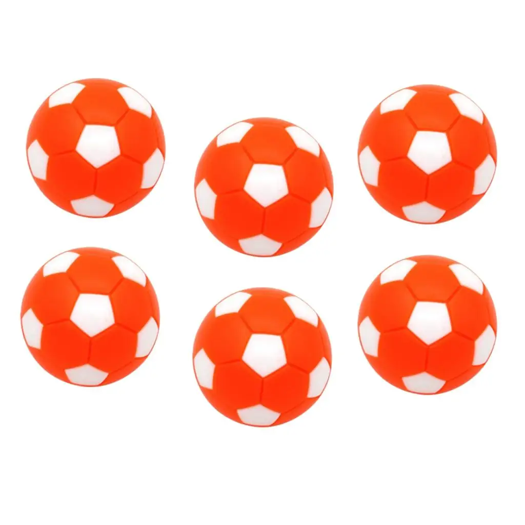 Conjunto de 6 bolas de futebol de plástico, cor laranja 32mm