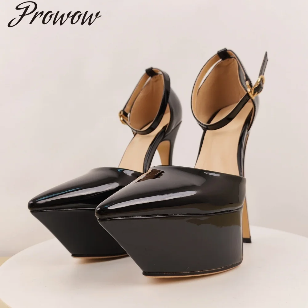 

Модные женские туфли на высоком каблуке с носком на платформе, Zapatos Mujer