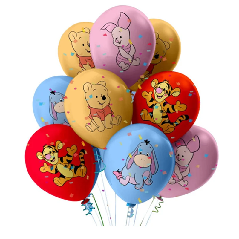 Disney Winnie The Pooh Party Disposable Tableware Cup Plate Tablecloth Baby Shower Birthday Balloon Banner Backdrop Decorations