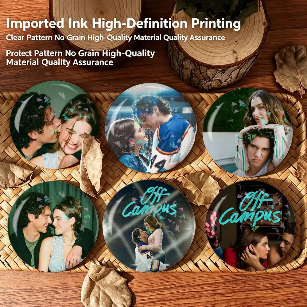 O-Off-Campus G-Garrett H-Hannah Badges Creative Tinplate Round Button PinsBrooch Badge Clothes Backpack Custom
