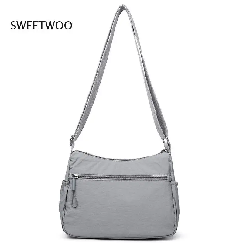 

Women Nylon Crossbody Bag Multi Pocket Casual Lightweight Shoulder Purse for Ladies
