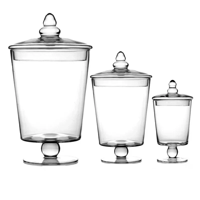 

European Transparent Glass Sugar Bowl Creative Storage Tank Home Countertop Bottle