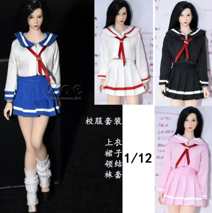 

1/12 scale female clothes sailor uniform fit 6'' action figure body model