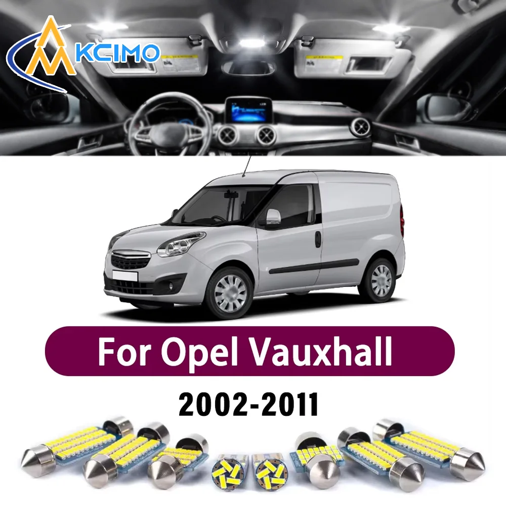 

High Lumen CANBUS Error Free LED Interior Light Kit For Opel Vauxhall Combo C 2002-2011 Map Trunk Reading Dome Lamp Bulbs Set