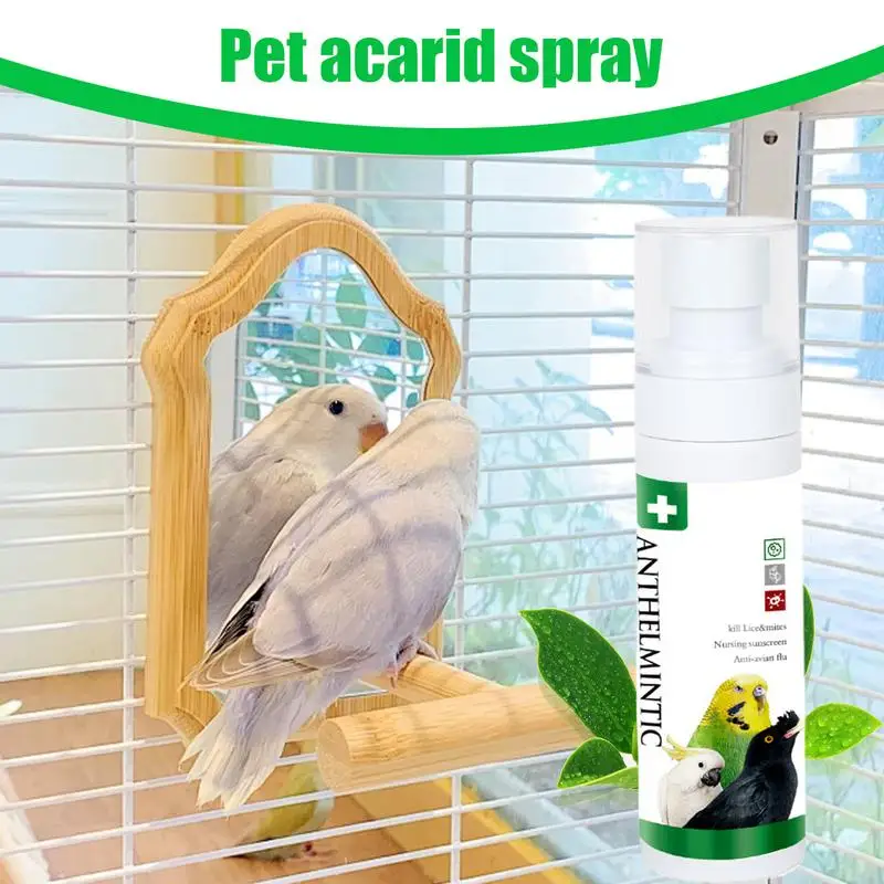 Parrot Flea Spray Bird Bath Mister Natural Pet Tick Eliminator Effective Flea Reducer Care 100ml For Parrots & More