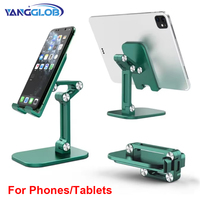 Three Sections Foldable Desk Mobile Phone Holder For iPhone for iPad Tablet Flexible adjustable Lazy phone holder ABS material