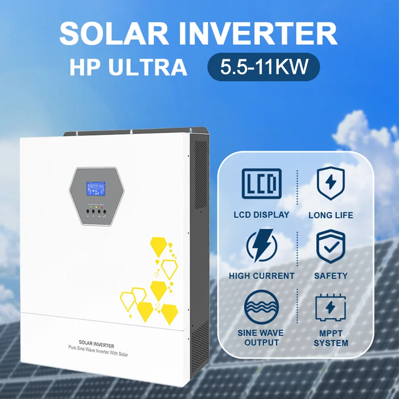 11Kw hybrid solar inverter single-phase pure sine wave off-grid high-efficiency power charger converter view 2