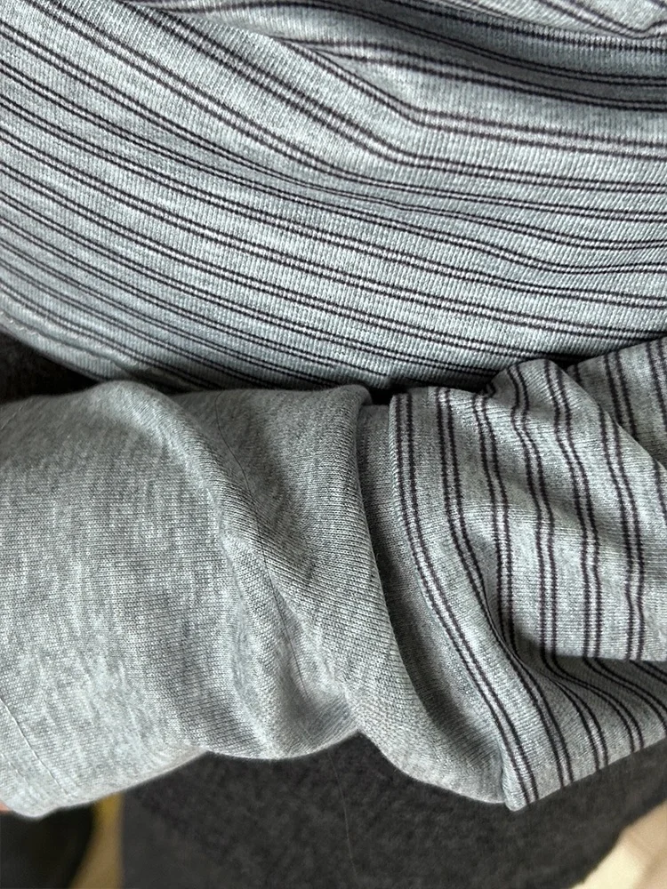 T-shirt lunga da donna coreana retrò a righe Sve Base irt Abbigliamento interno T-shirt Autunno New Sle High End Sensation Super Beautiful Top