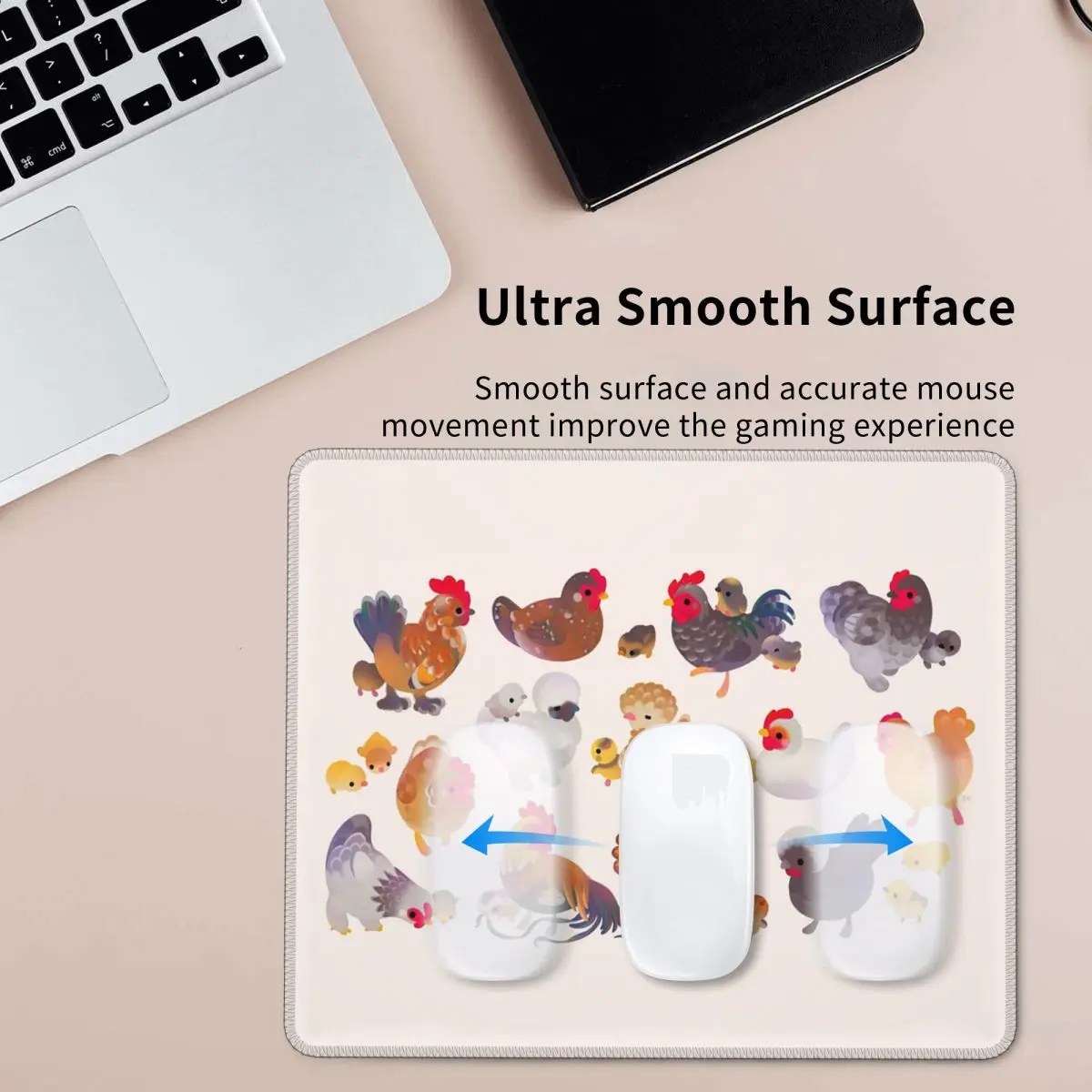 

Chicken And Chick - Pastel Mouse Pad Computer Keyboard Mouse Mat Gaming PC Laptop Desk Mat Office Accessories Table Mats