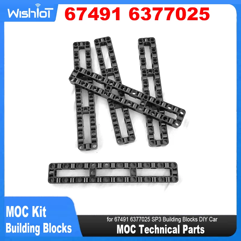 

67491 6377025 Liftarm Modified Frame 3x19 Thick Hole Arm Center Beam Technical Parts MOC for SP3 Building Blocks DIY Car