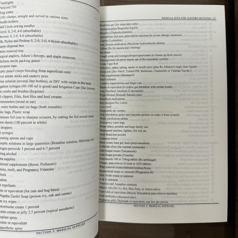 Manual de medicina de supervivencia, libro en inglés