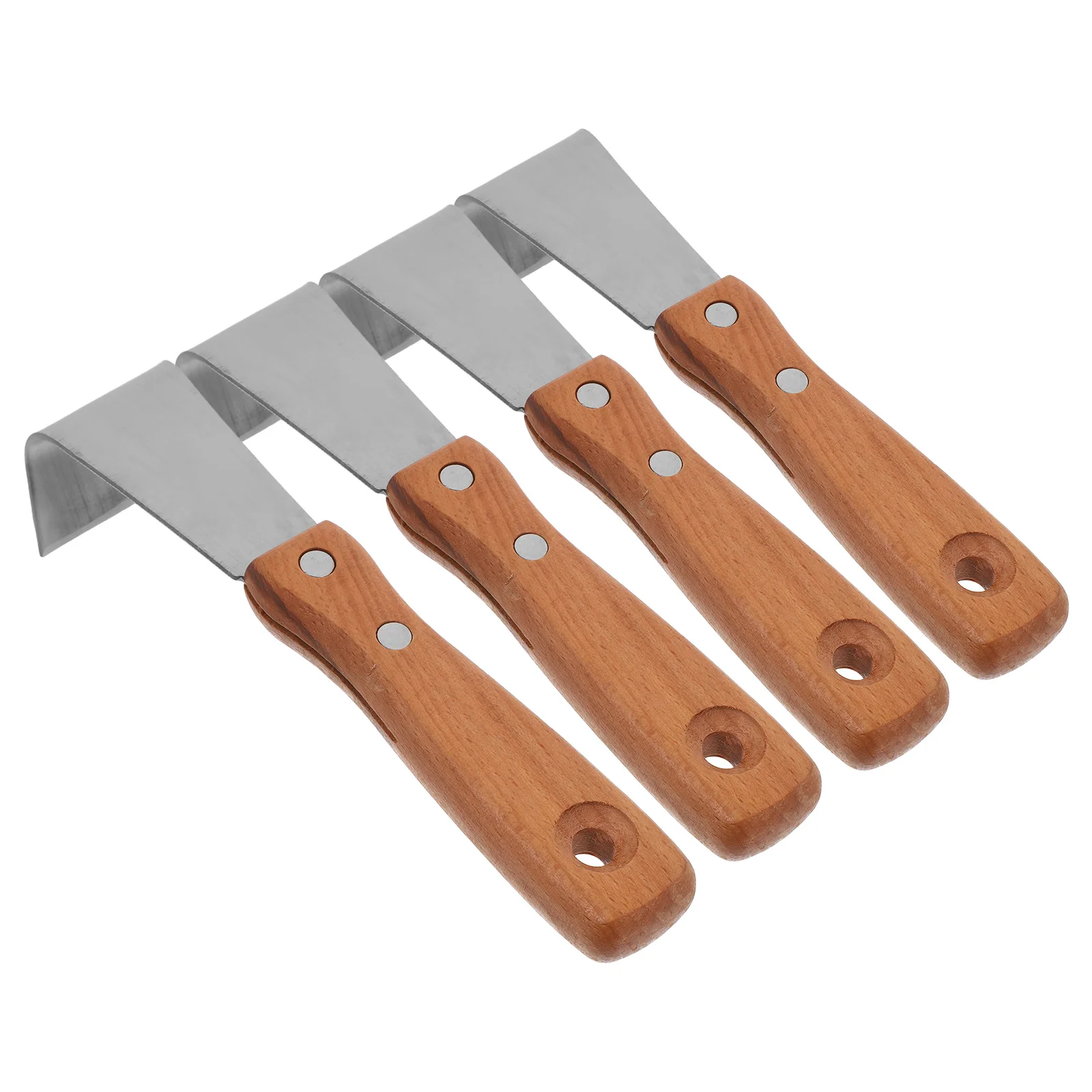 4Pcs Tree Bark Scraper Tool Ergonomic Handle Forged Blade for Fruit Tree Bark Removal Pruning Gardening Hand Instrument