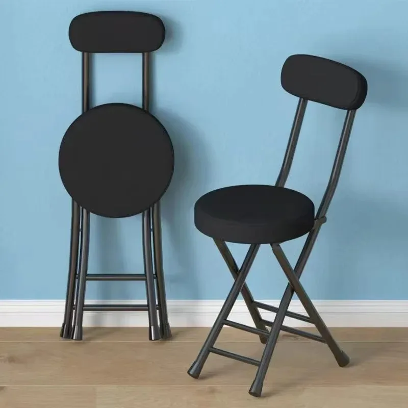 Luxury Folding Dining Chair, Modern Portable Small Round Stool, Living Room & Restaurant Home Furniture Стулья Для Ресторана view 5
