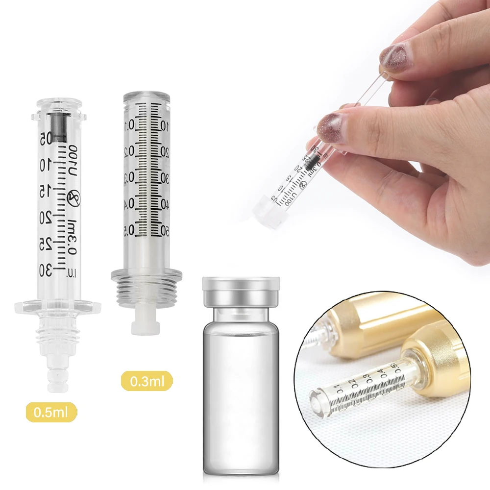 0.3ML/0.5ML Disposable Ampoule Head Cartridge for Hyaluron Pen Syringe Needle For Tattoo Hyaluronic Acid Pen Tip High Pressure