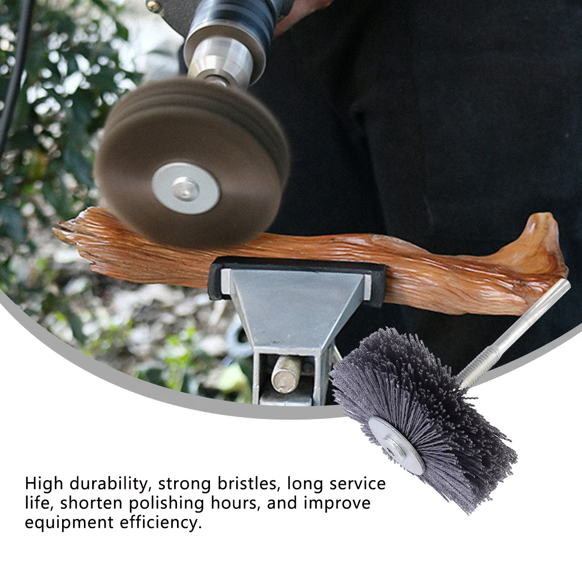 

320 Grit Wire Wheel Brush Abrasive Grinding Head Polishing Tool Grinding Tool for Rust Wood Metal Surface Finishing