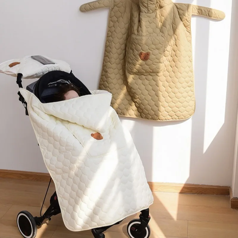 New Windproof Baby Sleeping Bag Universal Stroller Footmuff Cover Thick Soft Warm Blanket Cosy Toes Buggy Stroller Seat Cushion