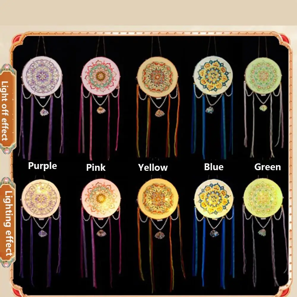 Intangible Cultural DIY Mid-Autumn Festival Lantern Manual Handmade Hand -held Luminous Lantern Chinese Style 3D