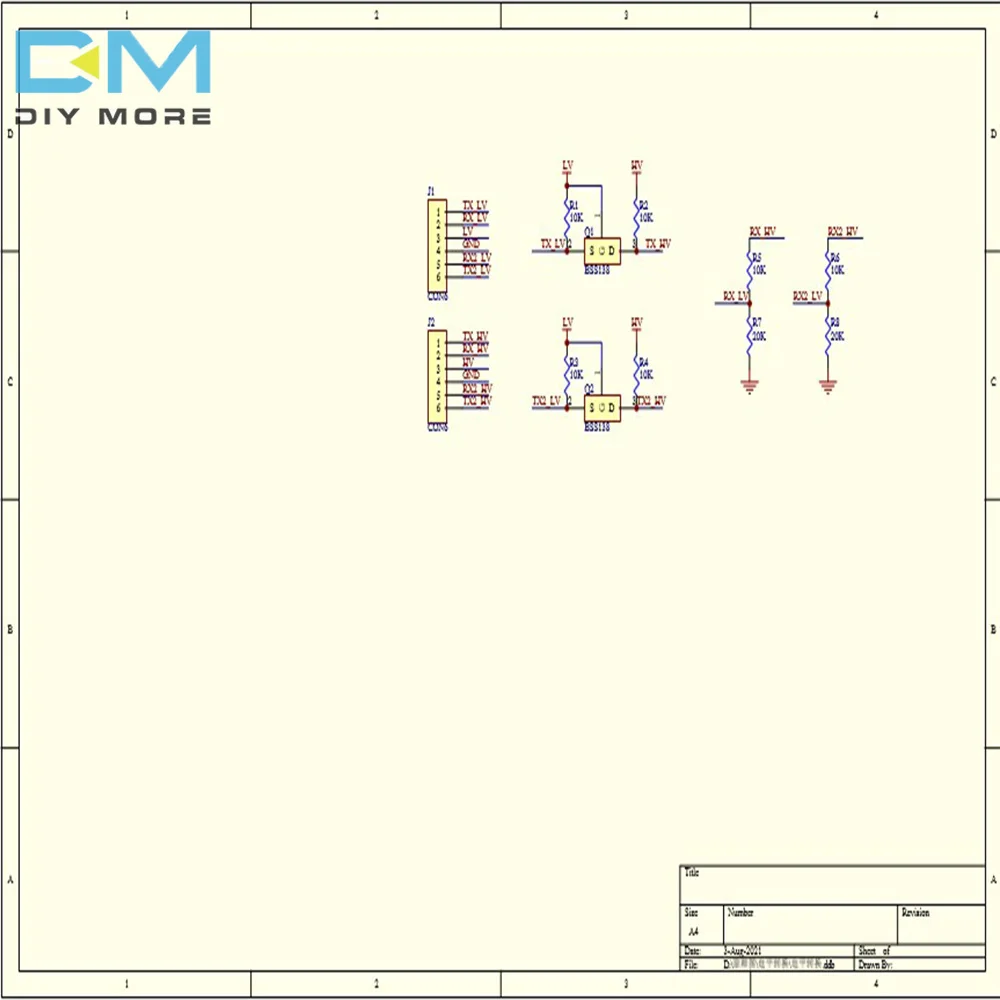 5-10pcs 2-Way Level Shifter Module 3.3V 5V TTL bidirectional conversion with Pin for Arduino 2 Channel Logic Level Converter