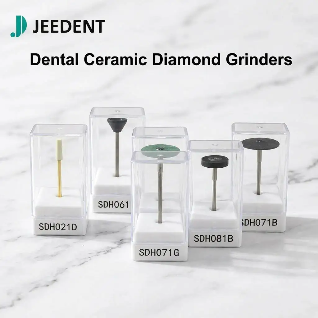 Dental Diamond Grinding Bur HP 2.35mm Coarse & Fine for Zirconia Porcelain Emax Lab Finishing Rotary Tool 2-Step Kit