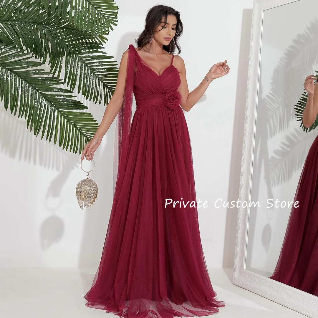 

Elegant Burgundy Prom Dresses V Neck Unique Evening Dress vestidos de gala vestidos de fiestas elegantes mujer Party Gowns