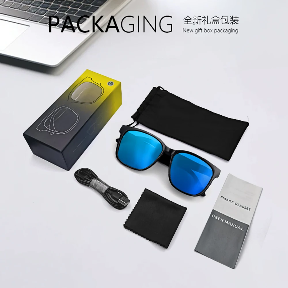 Outdoor Bluetooth Audio Smart Sunglasses Porlaized Lenses UV400 With Microphone Music Navigation Bluetooth Calling Smart Glasses