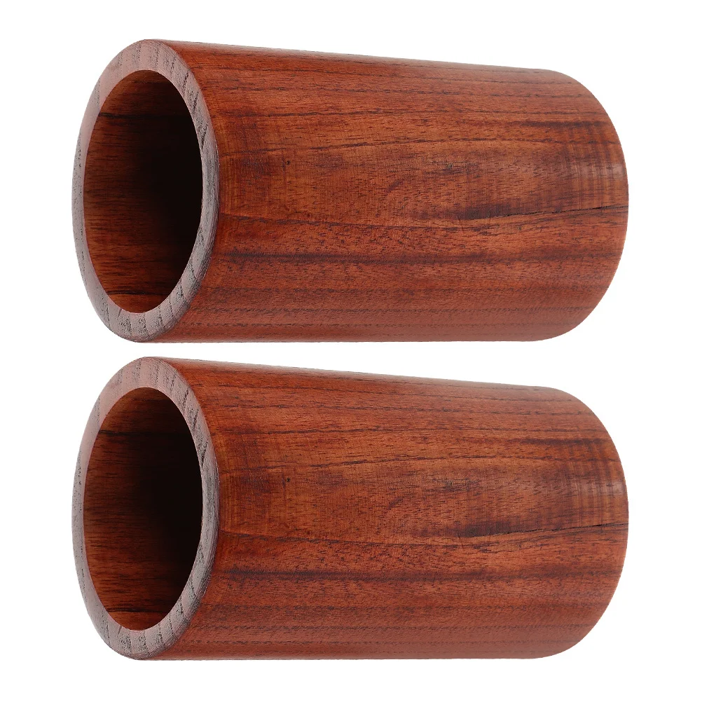 

2Pcs Wood Storage Bucket Natural Wooden Utensil Holder for Chopsticks Spoons Forks Kitchen Countertop Organizer