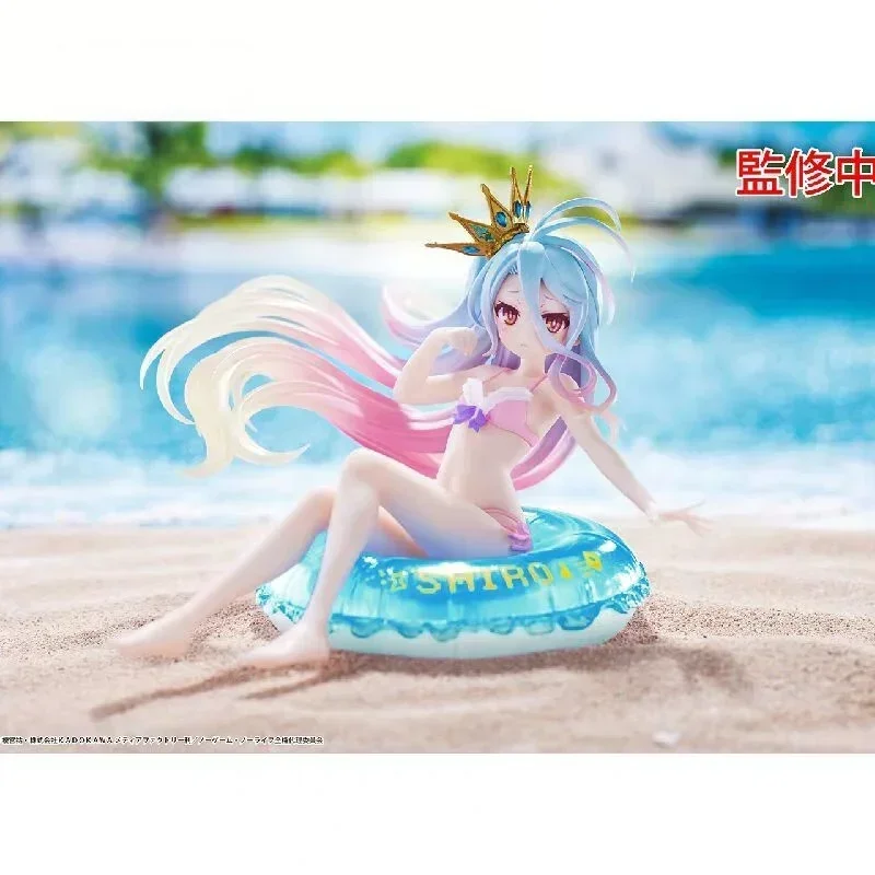 NO GAME NO LIFE Anime Figures Shiro Figures TAiTO Aqua Float Cute Girl PVC Statue Collectible Model Decoration Birthday Toy Gift