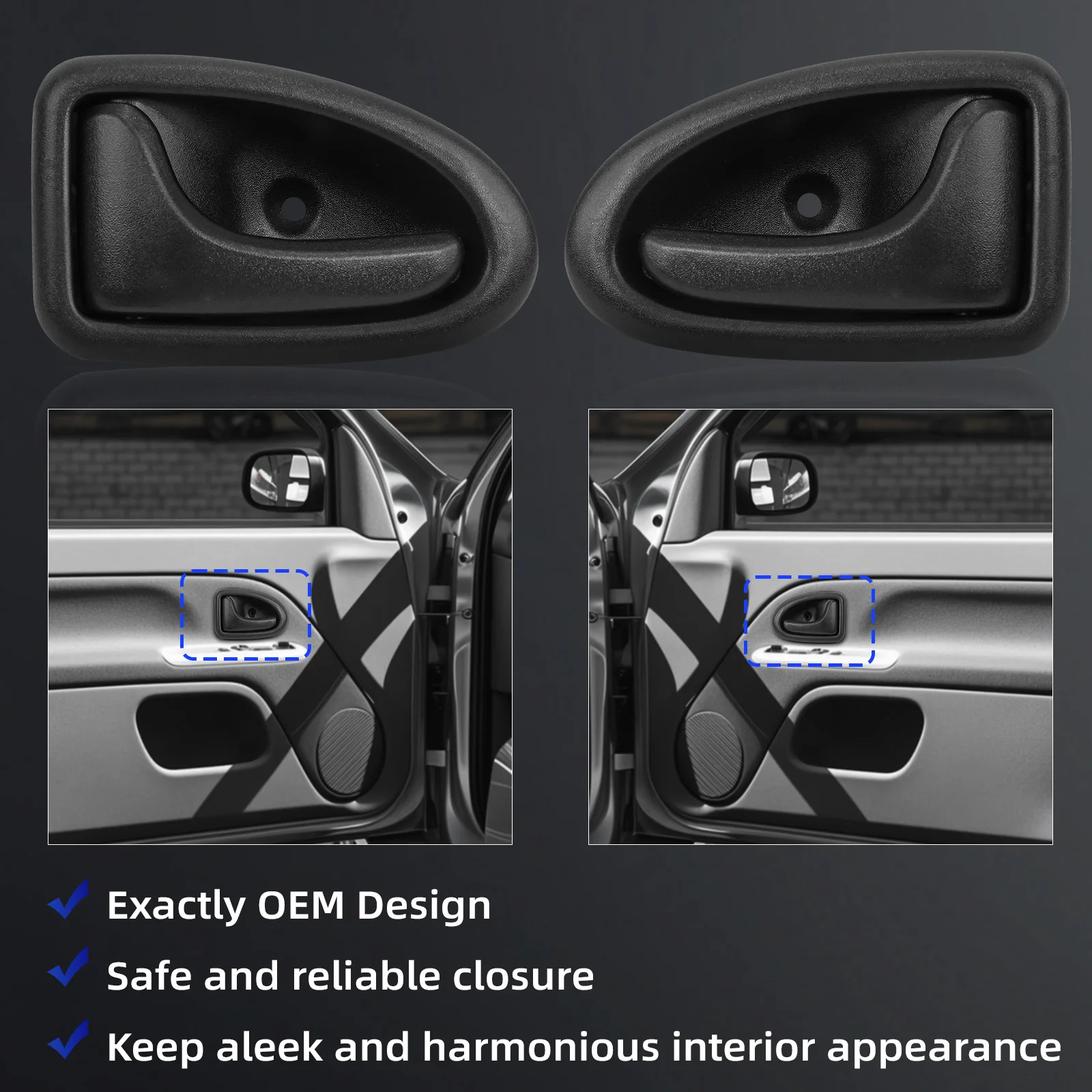 

Left Right Inside Door Handle For Vauxhall Opel Vivaro Nissan Primestar Renault Clio Megane Scenic Trafic 7700423887 7700415975