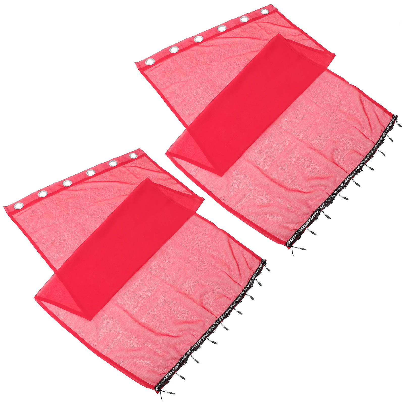 

2Pcs Holiday Sheer Panels For Bedroom Living Room Christmas Decor Window Treatments Transparent Drapes