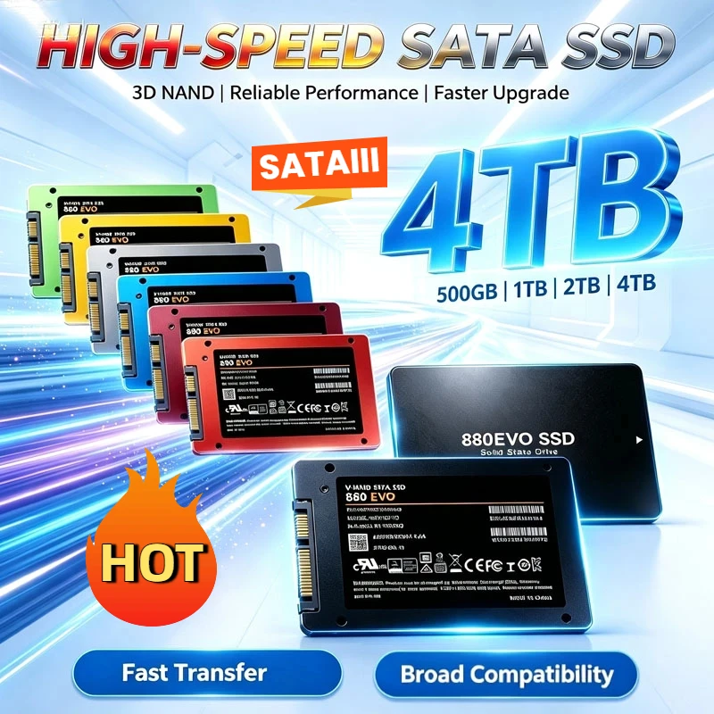 2026 Original 1TB 2TB 4TB SATA3 25 Inch Internal SSD High Speed Solid State Disk 880 EVO for Desktop Microcomputer Laptop Use