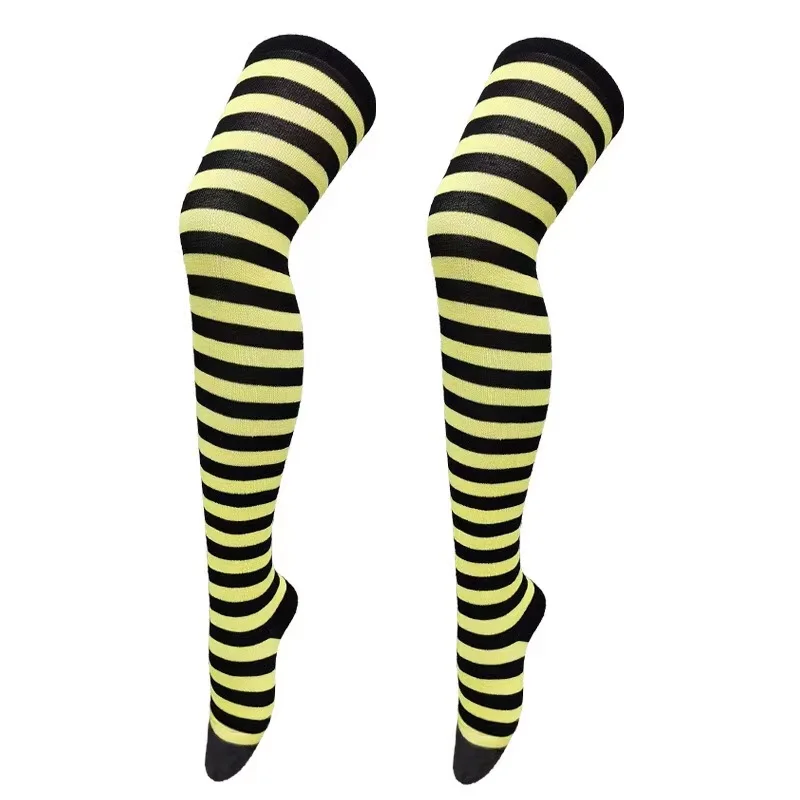 Halloween Lange Gestreifte Kniehohe Strümpfe Anime Hexe Socken Frauen Party Kostüm Prop Weihnachten Dress Up Zubehör Täglichen Verschleiß Dünne – Detail 7