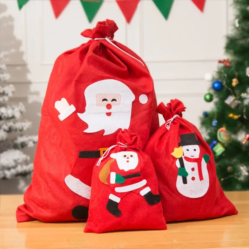 Christmas Candy Bag Santa Claus Gift Bags Exquisite Christmas Decorations New Year Home Present Packet Xmas Supplies Props