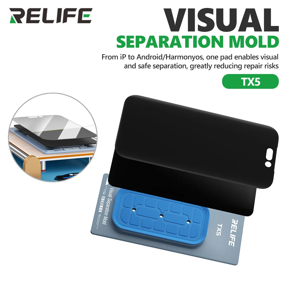 

RELIFE TX5 Visual Disassembly Mold for Cell Phone Repair Compatible with Most Disassembly Machines Safe Disassembly Mold Tool