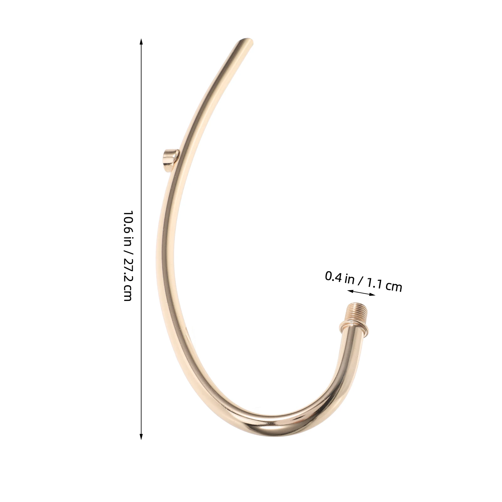 1 Buah Lampu Dinding Batang Melengkung Besi Tahan Lama Tabung Berulir M10 untuk Perbaikan Lampu Diy Suku Cadang Pengganti Perlengkapan Pencahayaan