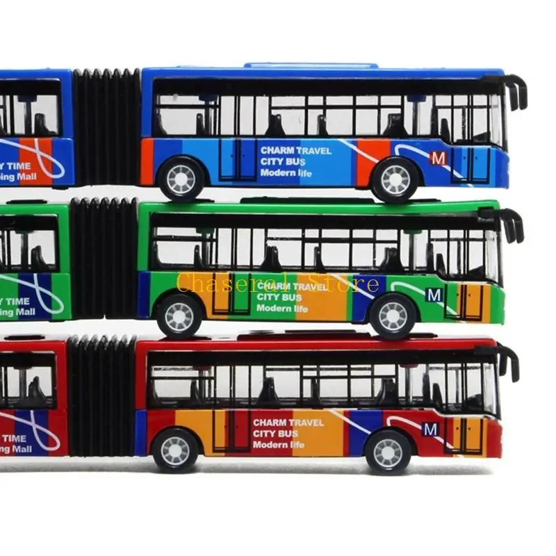 

E7CE Realistic City Bus Pull Back Kids Model Toy Table Games Best Gift